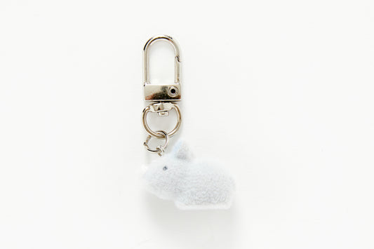 [Art Box] Baby Rhinoceros Fluffy Keyring