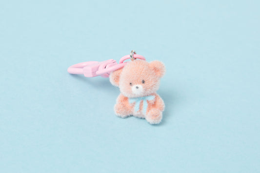 [Art Box] Blue Ribbon Bear Fluffy Keyring