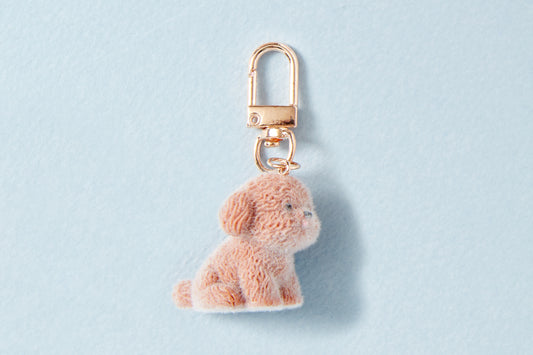 [Art Box] Choco Puppy Fluffy Keyring