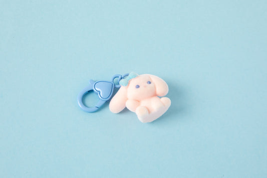 [Art Box] Ribbon Shasha Fluffy Keyring