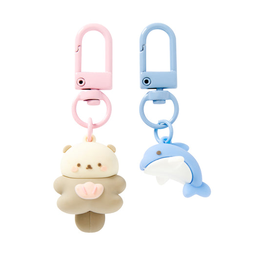 [Art Box] Sea Otter & Dolphin Keyring Set