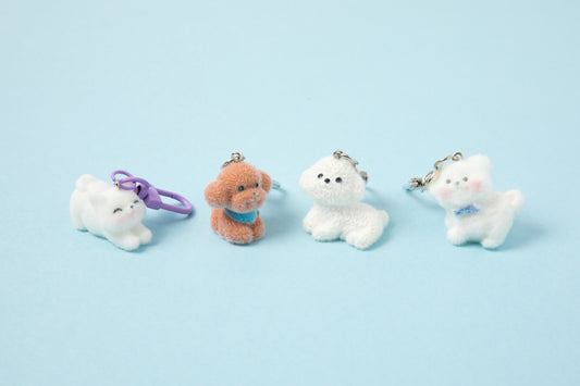 [Art Box] Stretching Cat Fluffy Keyring