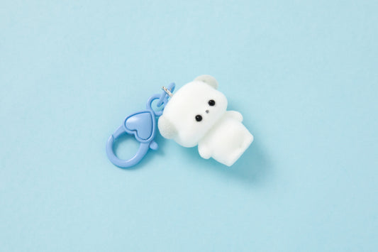 [Art Box] White Puppy Fluffy Keyring
