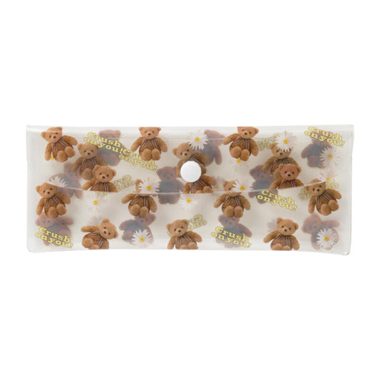 Bear Flower PVC Pouch