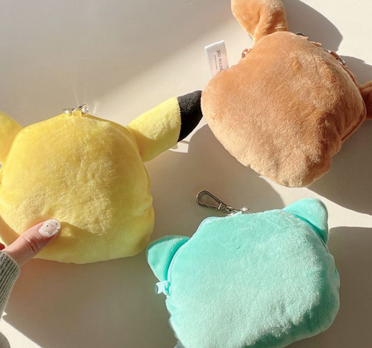 Pokémon Face Plush Pouch Keyring