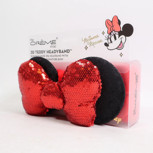 [The Crème Shop] X Disney Sequin Bow Spa Headband (Red)