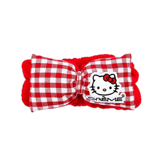 [The Crème Shop] X Hello Kitty Plush Spa Headband (Red Gingham)