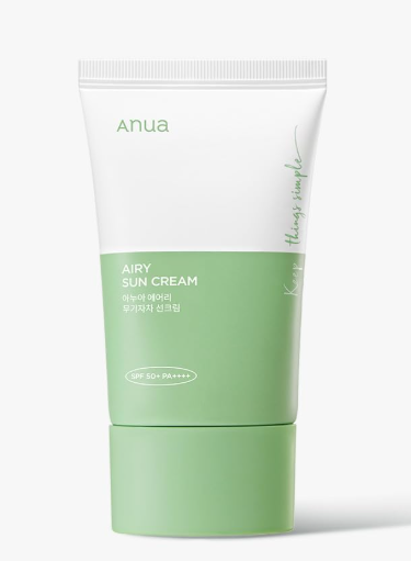 ANUA Airy Sun Cream spf 50+, 50ml, 1.69oz